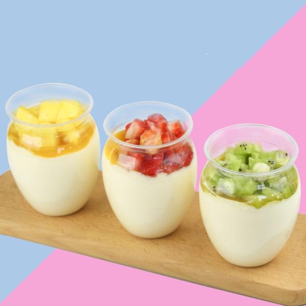 

disposable cups & straws 25pcs net red 200ml yogurt cup transparent plastic bottle diy dessert packaging wedding birthday party favors with