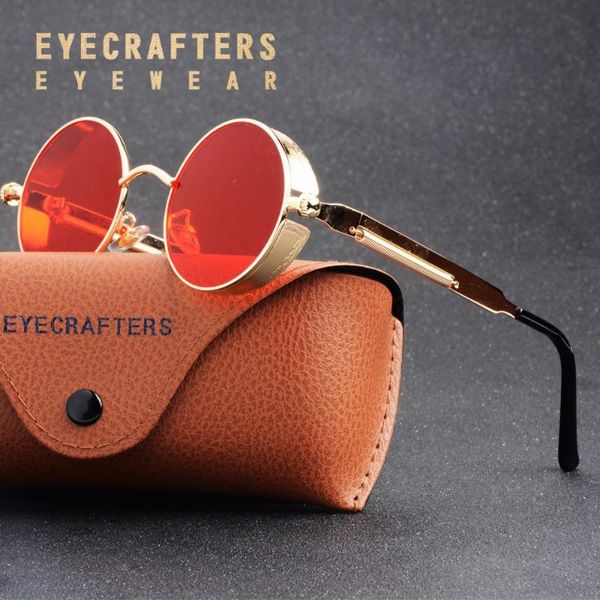 

sunglasses vintage womens gothic steampunk round brand designer men retro transparent see through uv400, White;black