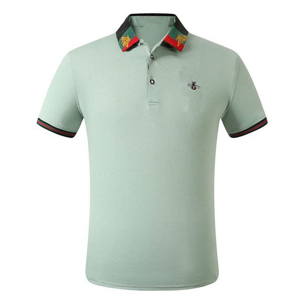 

21luxury fashion classic men's embroidery shirt cotton mens designer t-shirt white black grey polo shirt male m-3xl