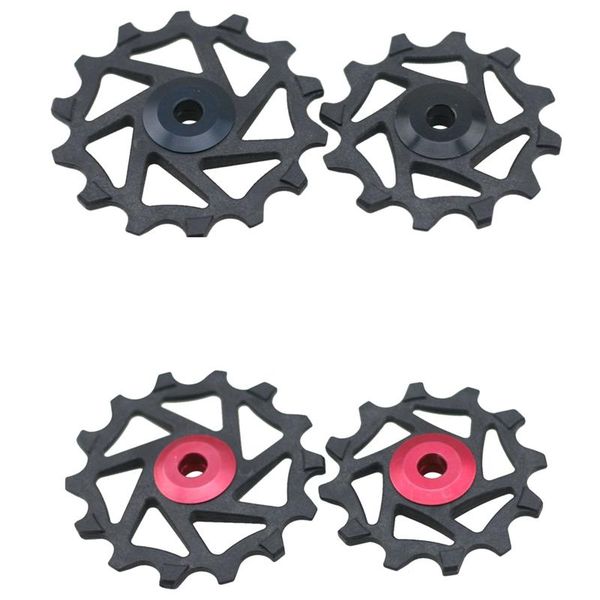 

tools 2set 12t 14t bike ceramic bearing derailleur pulley bicycle rear dial for xtr m9000 m980 black & red