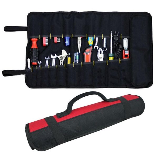 

storage bags 22 pockets hardware tool spanner carry case roll pliers screwdriver pouch bag rolled up portable holder oxford cloth