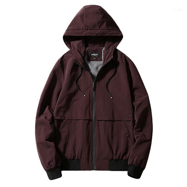 

autumn korean men's jacket spring fashion casual hooded alphabet printing sports coat male baseball1, Black;brown