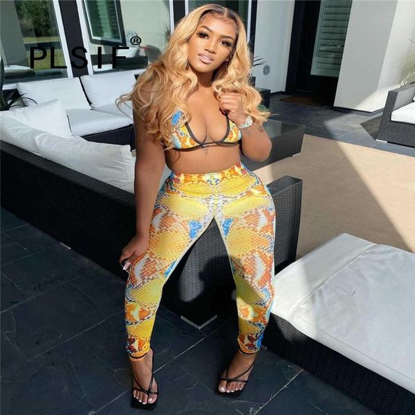 

deep v neck sleeveless tie-dye pants tight club party lady fashion sheath trouser high street women's & capris, Black;white