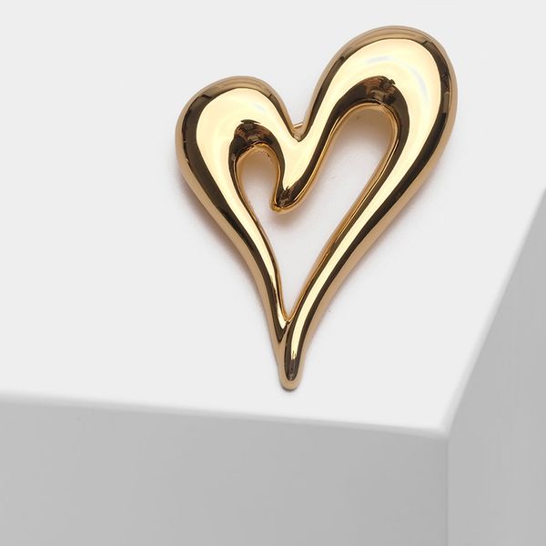 

amorita boutique cute fashionable girl heart brooch, Gray