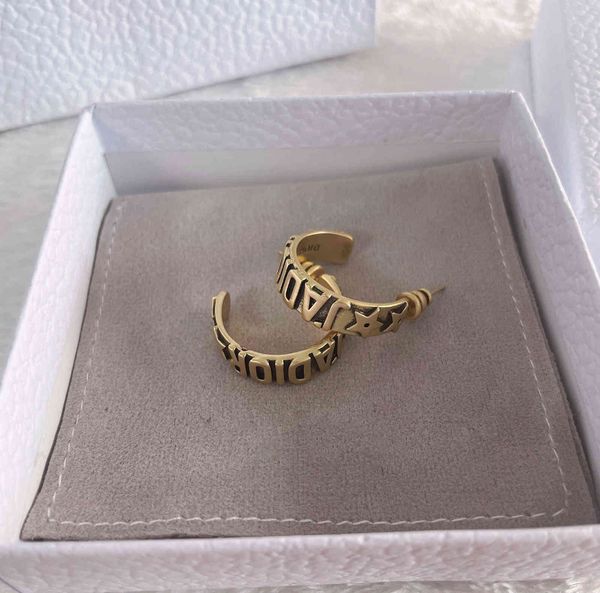 

new classic earrings high version brass material fine jewelry sale, Silver