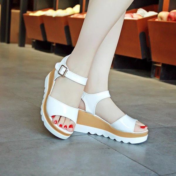 

sandals women shoes for on platform summer 2021 fashion beach casual arrival wedge, Black