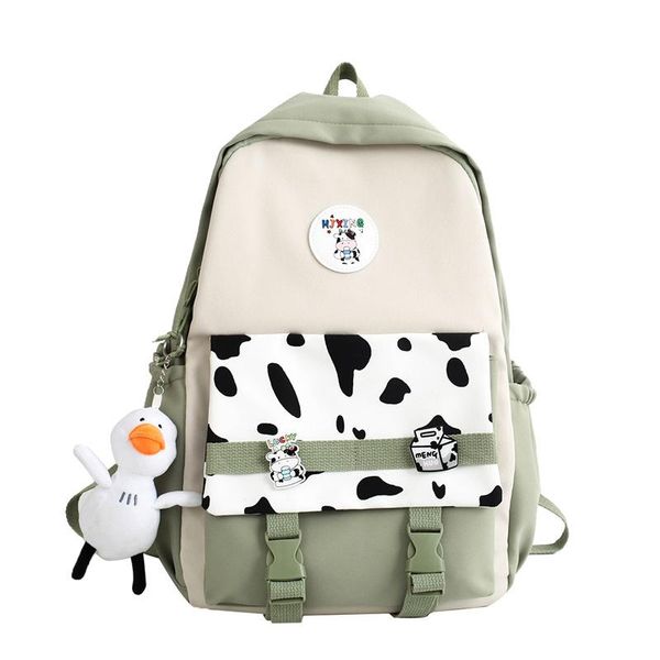 

backpack cow print nylon mochilas escolares para adolescentes grandes rugtas dames zaino scuola sac Ã dos fille green women