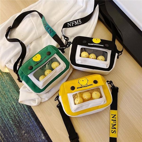 

Canvas 2021 Summer Cute Small Square Chicken Shoulder Fashion Women's Messenger Bag