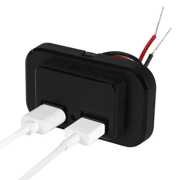 10 Stück Dual-USB-Ladebuchse 4,8 A 12 V-24 V für Motorrad, Auto, LKW, ATV, Boot, Auto, Wohnmobil, Bus, 2,1 A + 1 A Netzteil, Steckdose, staubdicht