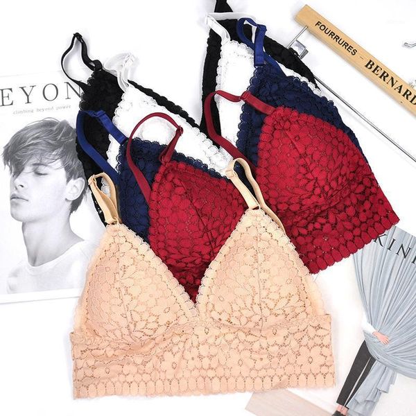 

women plus size vest crop bralette wireless lingerie v-neck underwear tank deep v back bustiers & corsets, Black;white