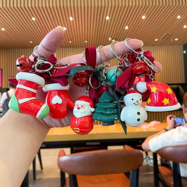 

keychains holiday gift factory direct sale christmas series santa claus keychain day pendant giveaway kid surprise, Silver