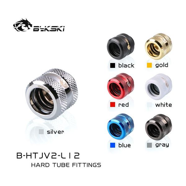

bykski pc water cooling hard tube fittings connector for od12mm/14mm/16mm g1/4'' pipe b-htjv2-l12 b-htjv2-l14 b-htjv2-l16 fans & c