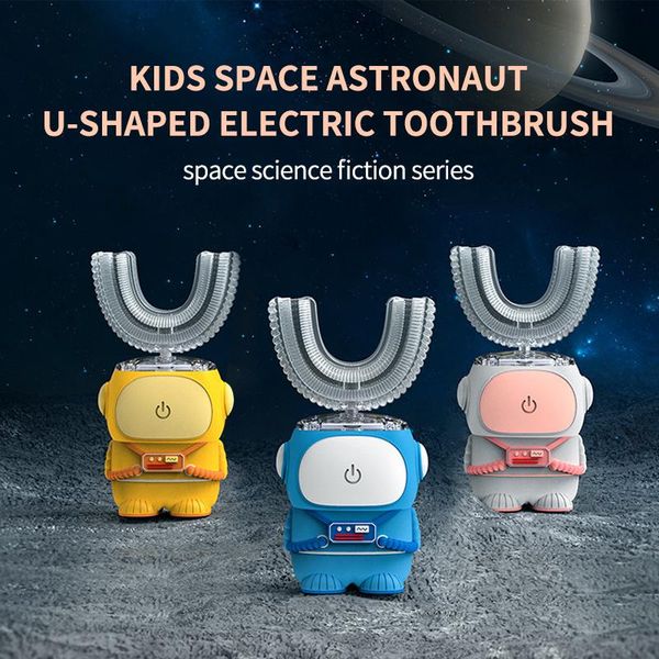 

smart electric toothbrush kids sonic silicon automatic ultrasonic tooth brush cartoon pattern children 360 degrees u-shaped xaomi