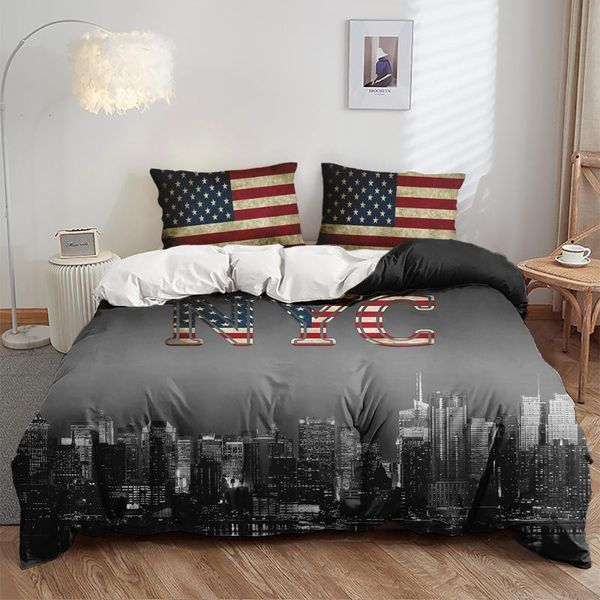 

bedding sets custom 3d print fashion city national flag set pillowcase duvet cover modern home bedroom decor  king single adult