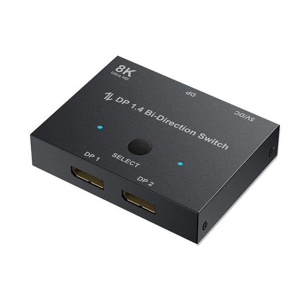 

displayport switch, 8k bidirectional 1.4 switch converter dp 1 x 2 splitter for pc projectors monitors wireless camera kits