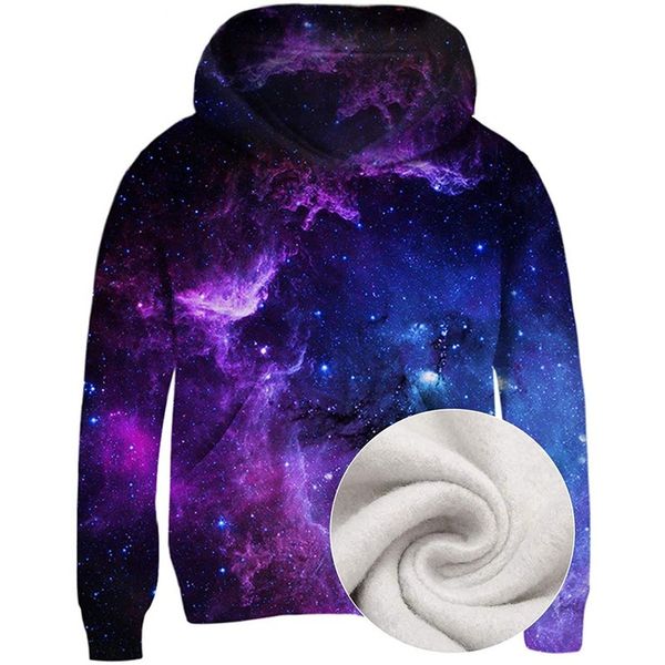 

color air novelty novelty hoodie boys and girls 3d printing pullover hooded sweater with pocket 100-160, Black