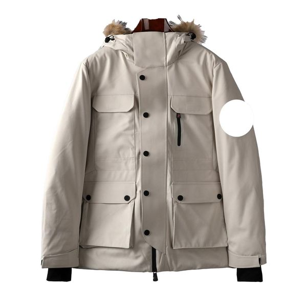 

2022 mens down parkas jacket coat embroidered letter hooded waterproof windbreaker womens thick clothing 2color, Black