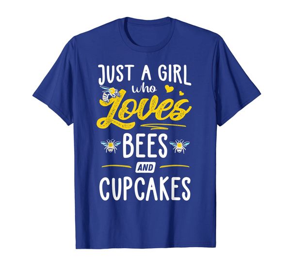 

just a girl who loves bees and cupcakes gift women t-shirt, White;black