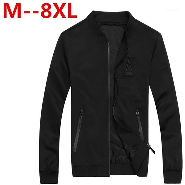 

men's jackets 8xl 6xl 5xl brand 10xl men spring fashion coats jacket male casual outerwear loose fit plus size, Black;brown