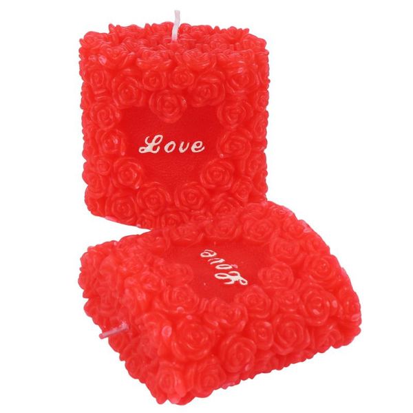 

candles 2 pcs rose pillar candle paraffin decorative wedding anniversary decor