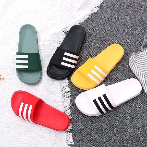 

slippers ymt 2021 summer indoor men's women's school flip-flops beach shoes pvc comfortable, Black