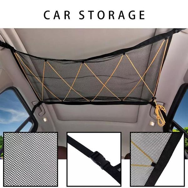 

car organizer van storage bag truck roof vehicle ceiling cargo net mesh