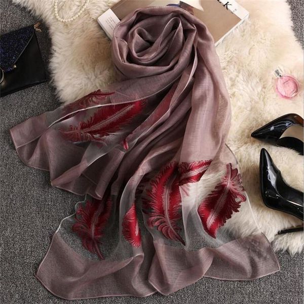 

scarves nducjsi feather high-quality lady elegant hijab women sunscreen shawl foulard summer wraps, Blue;gray