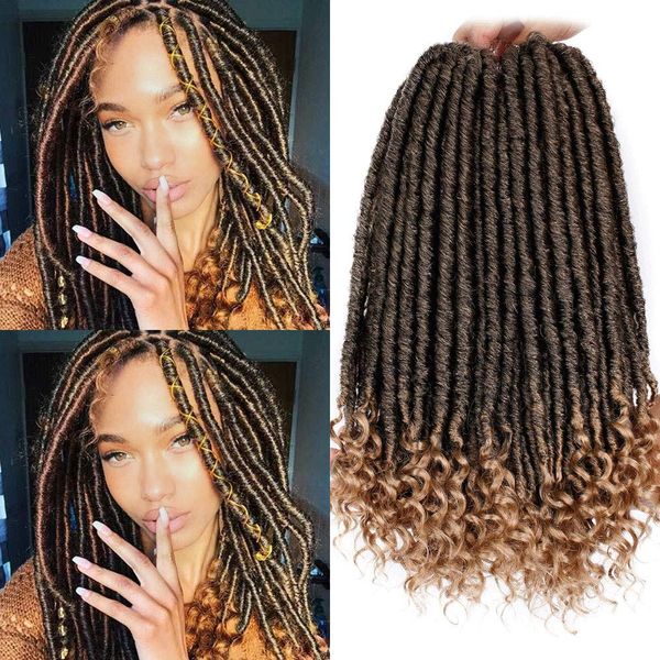 

goddess faux locs crochet hair synthetic braiding hair extension barato passion twist ombre womens hair, Black