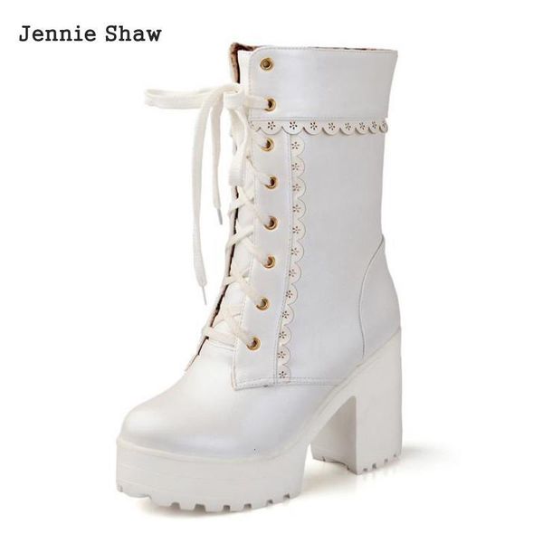 

zapatos plataforma alto lolita, botas de tacn grueso, sys-1418, Black