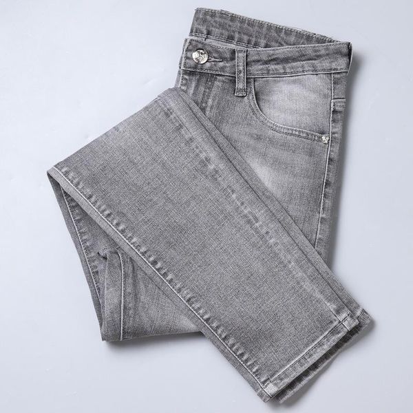 

men's jeans 2021 embroidery fashion luxury trend brand high quality, Blue