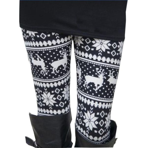 

fashion 2021 autumn leggings women lady elasticity skinny tribal printed stretchy pants de mujer drop women's, Black