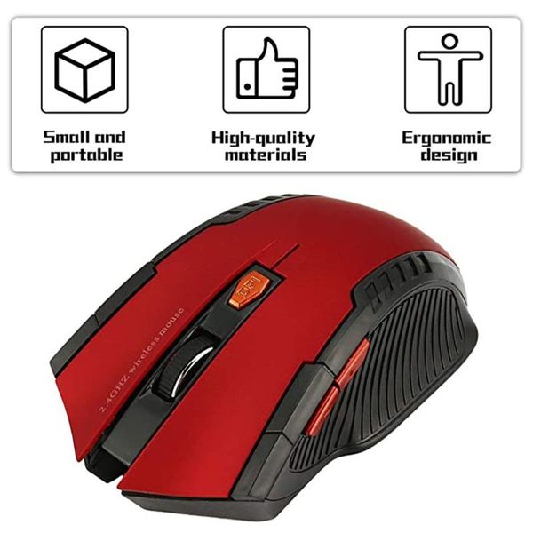 

mice portable wireless mouse 2.4ghz with 6 button 1600 dpi optical engine for home office game