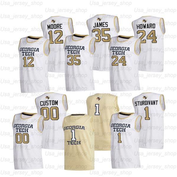 

basketball custom georgia tech jerseys 14 derrick favors 5 josh okogie 15 kenny 12 anderson 15matt harpring 3 jarrett jack 25 mark price, Black;red