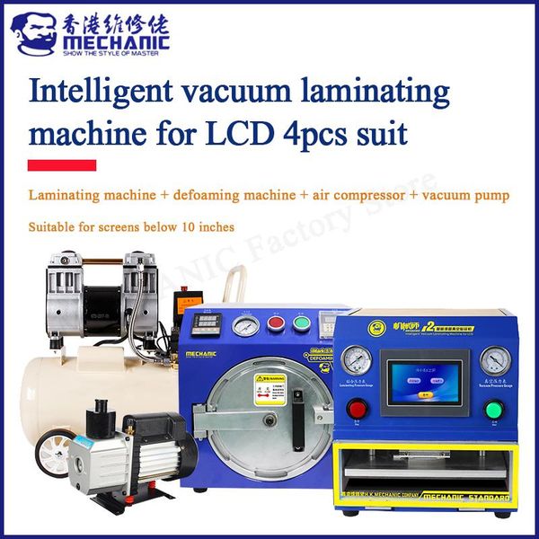 

power tool sets mechanic intelligent vacuum laminating machine for lcd 4pcs defoamer air compressor pump fitting suit phone repair