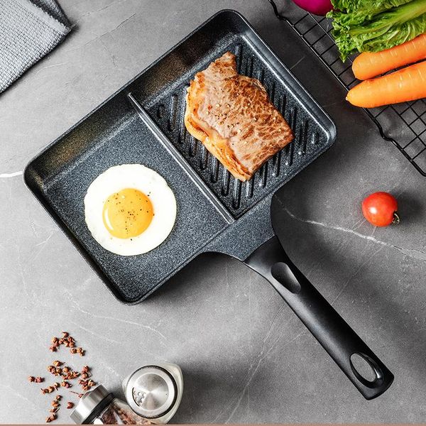 

pans breakfast omelette frying steak bread rectangle kitchen cooking skillet induction cooker gas kookgerei cookware df50jg