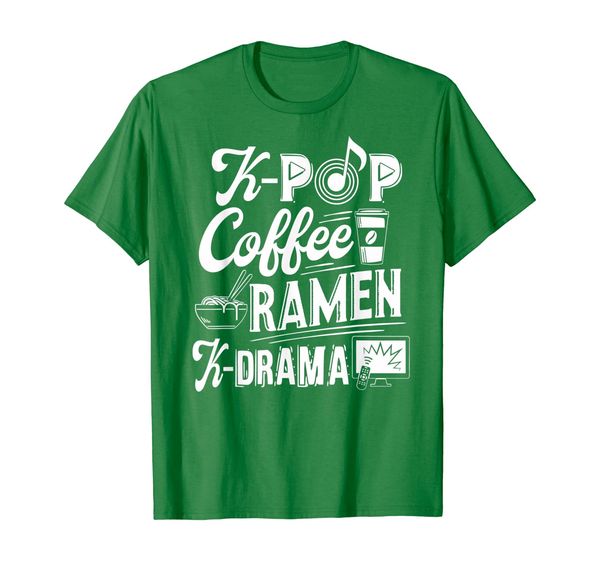 

k-pop merchandise gift k-drama shirt kpop coffee ramen, White;black