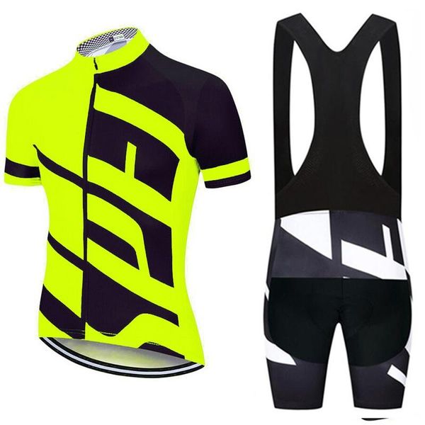 

racing sets 2021 pro team uniform cycling jersey men bib shorts sleeve bicycle summer breathable mtb bike suit riding clothing, Black;blue