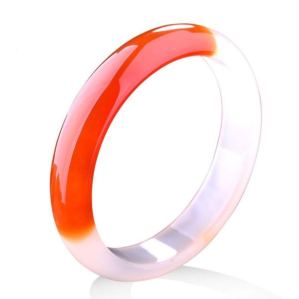 

other bracelets letsfun fine jewelry pure natural red white agate female bracelet bangle hand catenary, Golden;silver