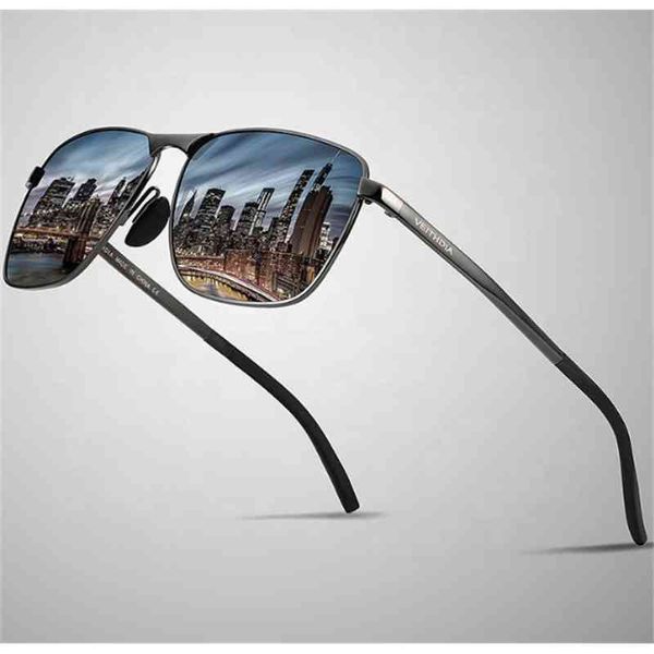 

2021 men's vintage square veithdia sunglass uv400 lens eyewear accsori polarized male sun glass for men/women v 2462, White;black