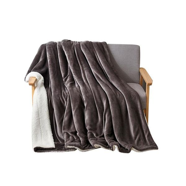 

blankets lamb velvet solid color winter thick blanket single double layer gift