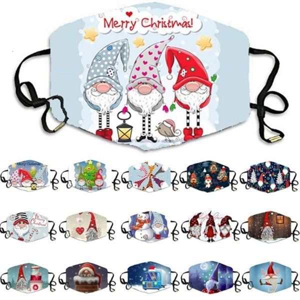 

proof 2021 haze dust washable men's and women's christmas digital printing mask