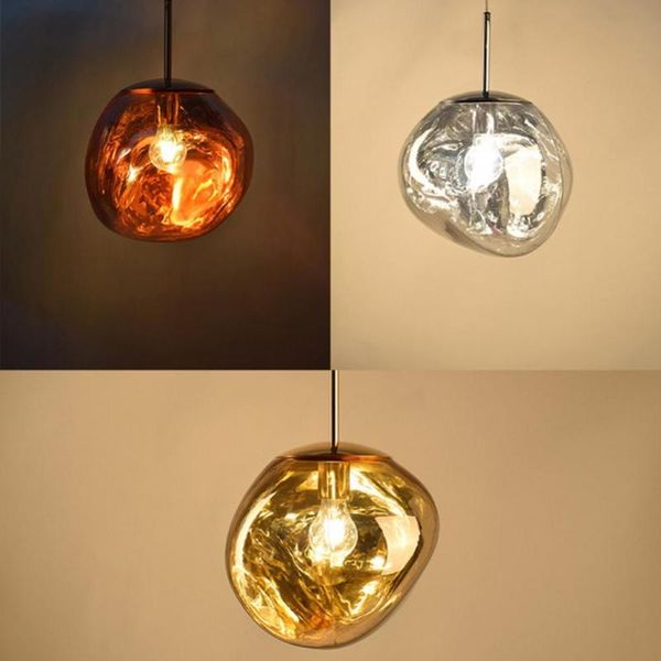 

party decoration nordic postmodern living room pendant lamp ceiling light fixture-lava shade house decor metal shiny hanging