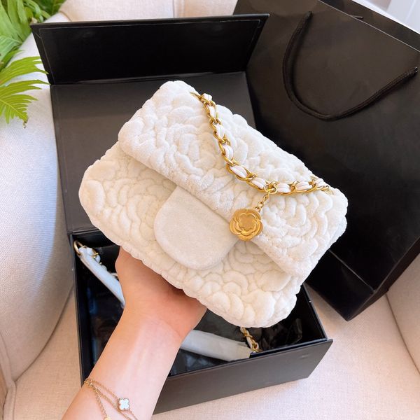 

classic design qiu dong season velvet aslant single shoulder bag chain fashionables restore ancient ways camellia large capacity simple lett