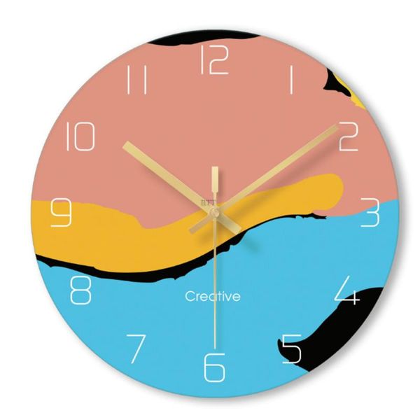 

creative 3d wall clock modern design living room decoration mirror glass unique watch clocks home decor silent