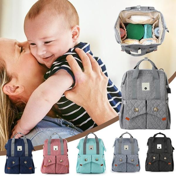

diaper bags fashion mommy baby bag multifunction portable travel large capacity nappy backpack with pad stroller hook wet