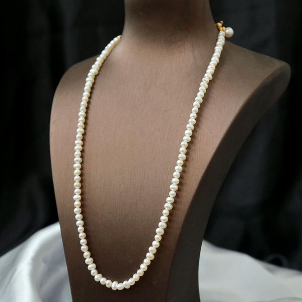 

natural small pearls beaded round choker necklace for women gift handmade romantic charm fashion accessorices pendant necklaces, Silver