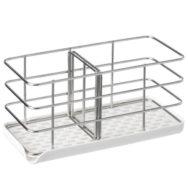 

sponge holder, multifunctional kitchen sink organizer caddy tray drainer rack brush soap holder adjustable storage baskets