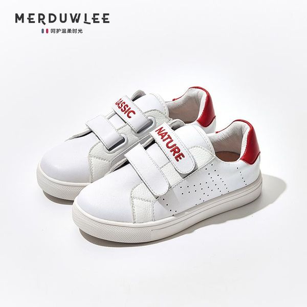 

boys' and girls' 2021 spring leather soft sole white student board leisure children's sports casual sneakers anti-slip shoes, Black