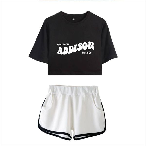 

the hype house pop women tracksuits shorts and t shirts rae two piece sets cool print addison for you pouty, Gray