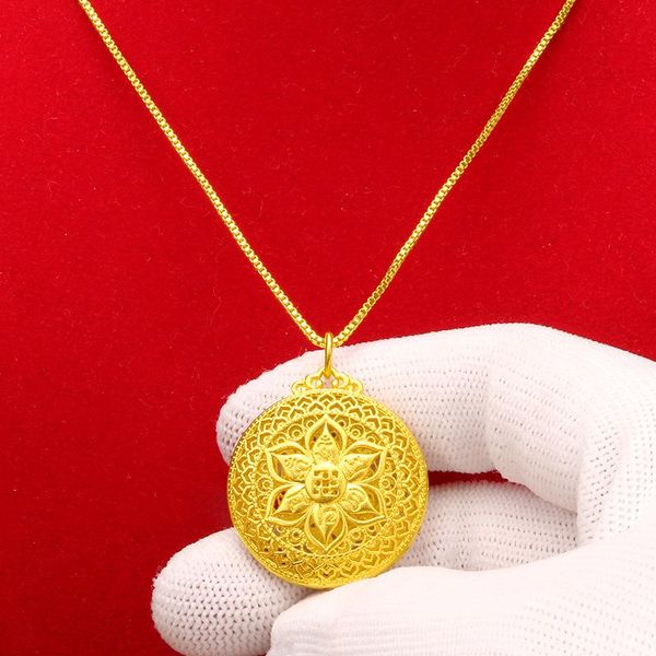 

pendant necklaces necklace mantra imitation gold men's placer, Silver